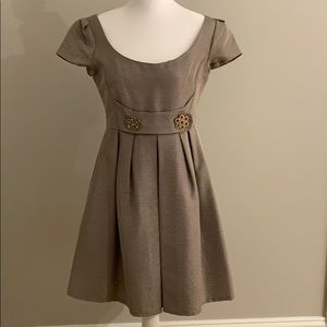 Nanette Lepore gold cap sleeve dress